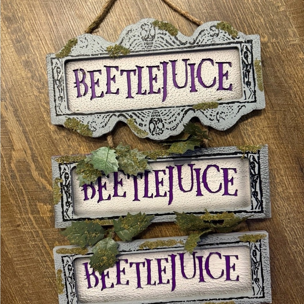 Spirit Beetlejuice Wall Decor - Purple and Gray